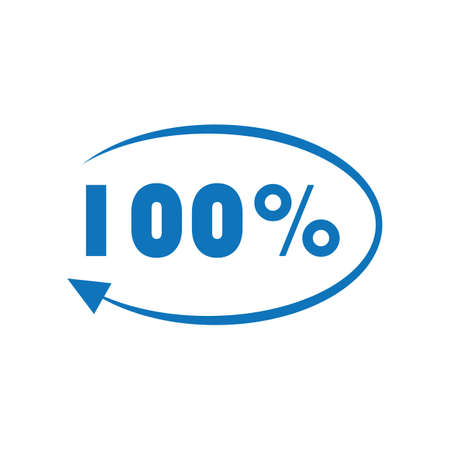 100 percent icon vector illustration design templateのイラスト素材