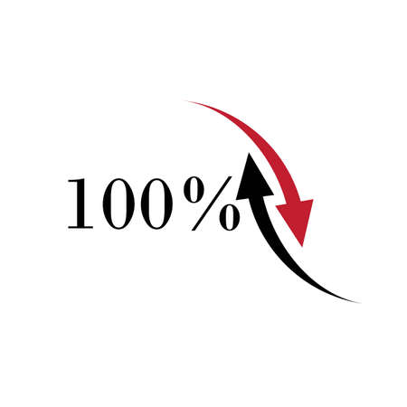100 percent icon vector illustration design templateのイラスト素材