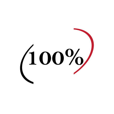 100 percent icon vector illustration design templateのイラスト素材