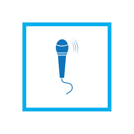 Microphone icon graphic design template illustration vectorのイラスト素材