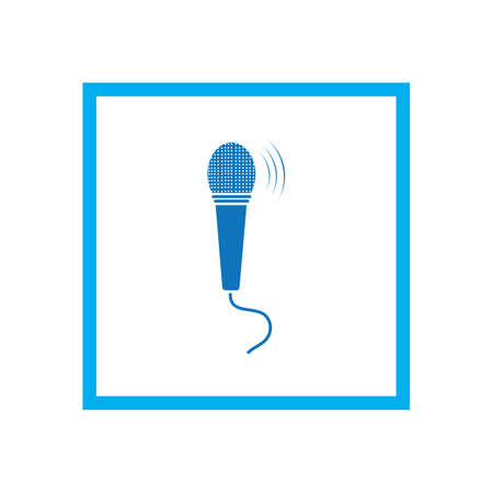 Microphone icon graphic design template illustration vectorのイラスト素材