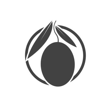 Olive logo template vector icon illustration designのイラスト素材
