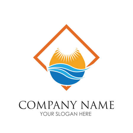 water drop Logo Template vector illustration designのイラスト素材