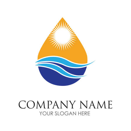 water drop Logo Template vector illustration designのイラスト素材