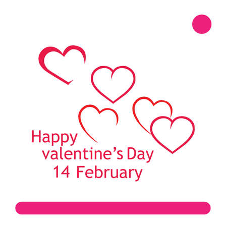 Valentines Day Logo Design Vector illustration templateのイラスト素材