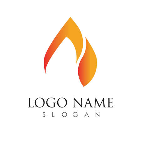Fire with flame and feuer mit flamme Logo - Vectorのイラスト素材
