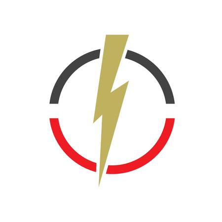 &#xA;Thunder and Bolt Lighting Flash Icons Set. Flat Style on Dark Background. Vector - Vectorのイラスト素材