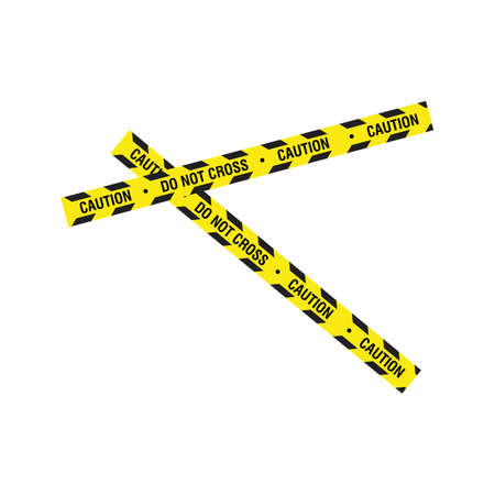 Black and yellow police stripe illustration designのイラスト素材