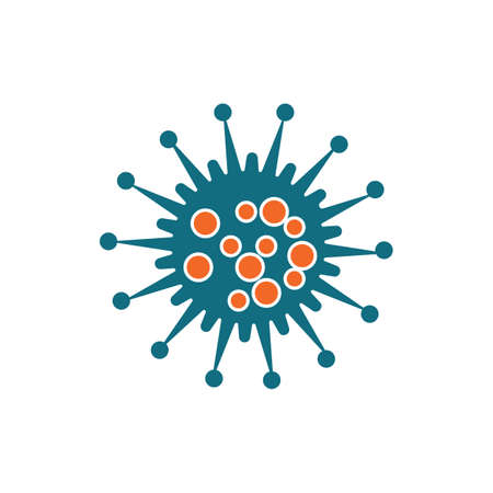 bacteria, microbes and viruses  icon illustration design templateのイラスト素材