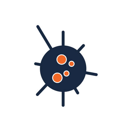 bacteria, microbes and viruses  icon illustration design templateのイラスト素材