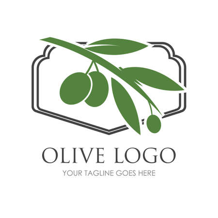 Olive logo template vector icon illustration designのイラスト素材
