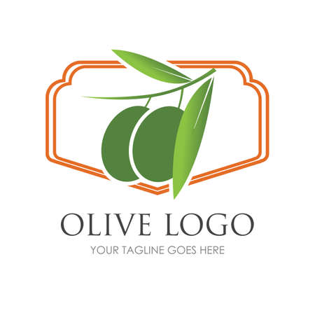 Olive logo template vector icon illustration designのイラスト素材