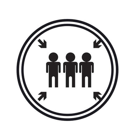 Emergency evacuation assembly point sign, gathering point signboard, vector illustration.