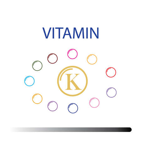 Vitamin K icons vector illustration design templateのイラスト素材
