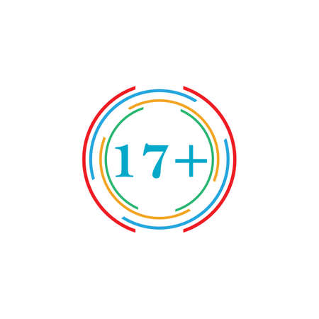 17 plus icon illustration  vector sign symbolのイラスト素材