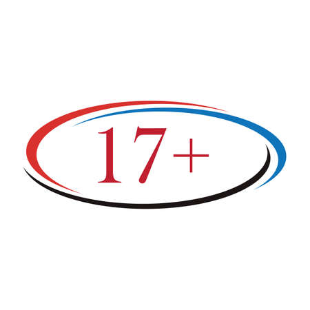 17 plus icon illustration  vector sign symbolのイラスト素材