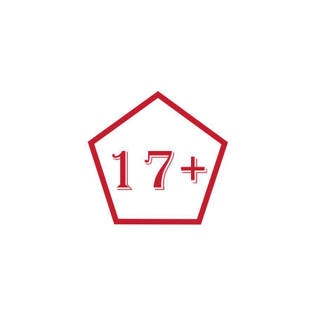 17 plus icon illustration  vector sign symbol