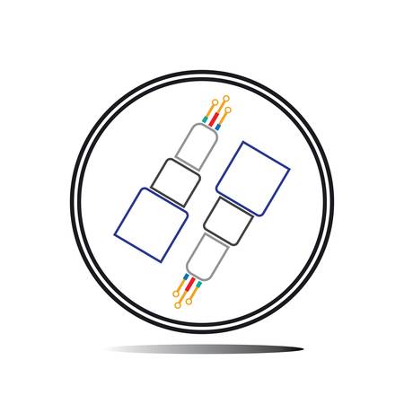optic fiber cable vector icon illustration design templateのイラスト素材