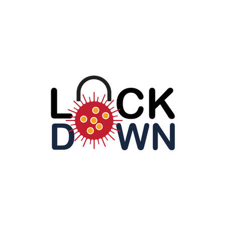 Lockdown  design vector. icon lockdown. Global pandemic health warning conceptのイラスト素材