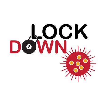Lockdown logo design vector. icon lockdown. Global pandemic health warning concept