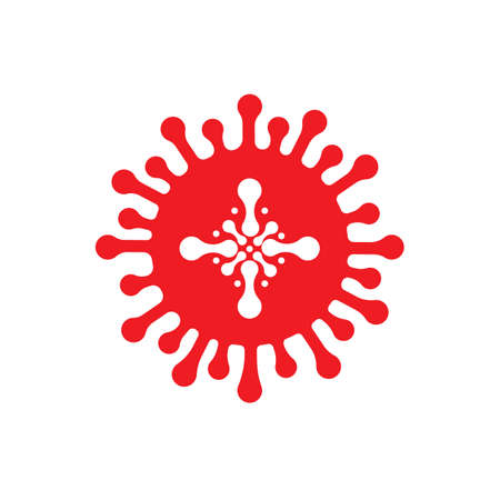 bacteria, microbes and viruses logo vector icon illustration design templateのイラスト素材