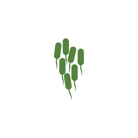 bacteria, microbes and viruses logo vector icon illustration design templateのイラスト素材