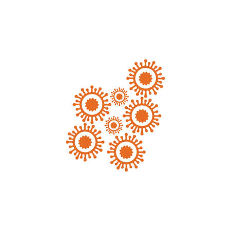 bacteria, microbes and viruses logo vector icon illustration design templateのイラスト素材