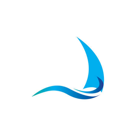sailing logo vector icon concept illustration design templateのイラスト素材