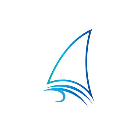 sailing logo vector icon concept illustration design templateのイラスト素材