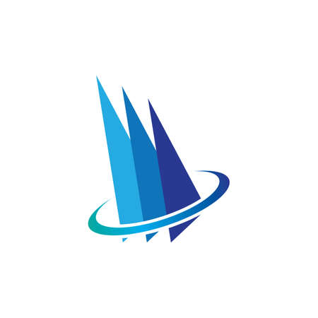 sailing logo vector icon concept illustration design templateのイラスト素材