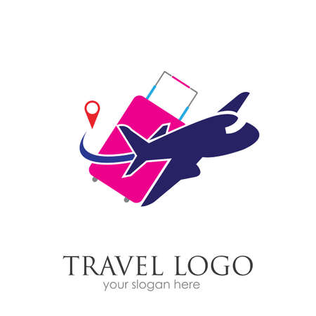 Travel logo vector icon design template-vectorのイラスト素材
