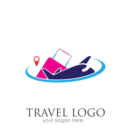 Travel logo vector icon design template-vectorのイラスト素材