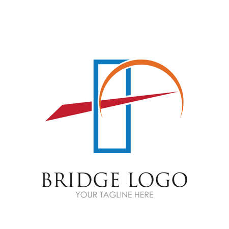 Bridge Logo Template vector icon illustration designのイラスト素材