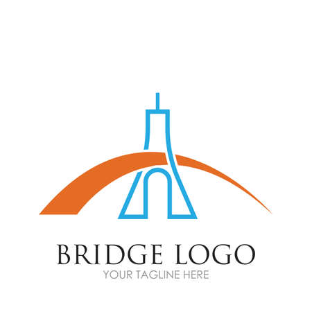 Bridge Logo Template vector icon illustration designのイラスト素材