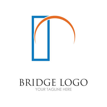 Bridge Logo Template vector icon illustration designのイラスト素材