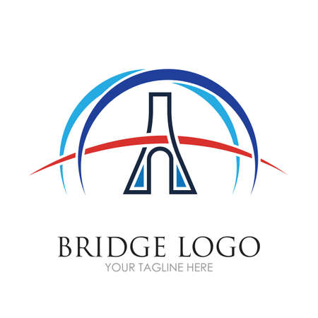 Bridge Logo Template vector icon illustration designのイラスト素材