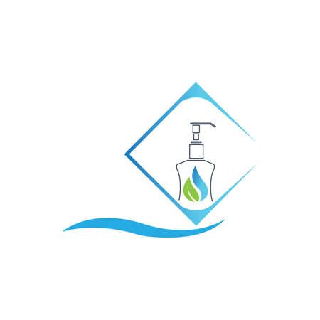 Hand Sanitizer logo design , Hand Sanitizer Logo Symbol , Sanitizer Logo Templateのイラスト素材