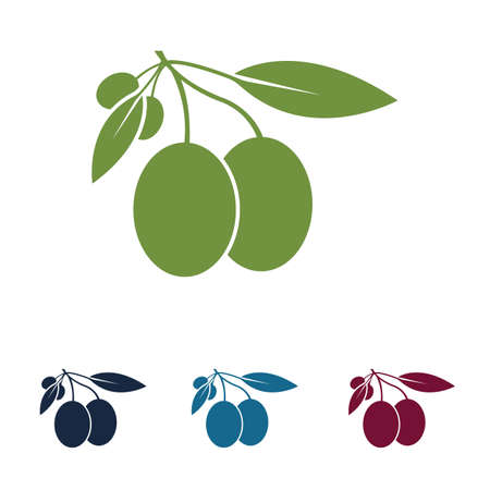Olive logo template vector icon illustration designのイラスト素材