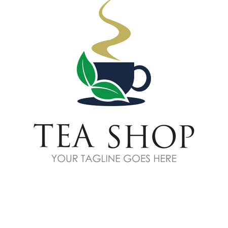 tea shop logo symbol vector illustration design templateのイラスト素材