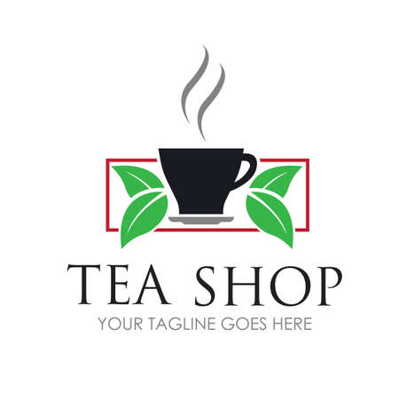 tea shop logo symbol vector illustration design templateのイラスト素材