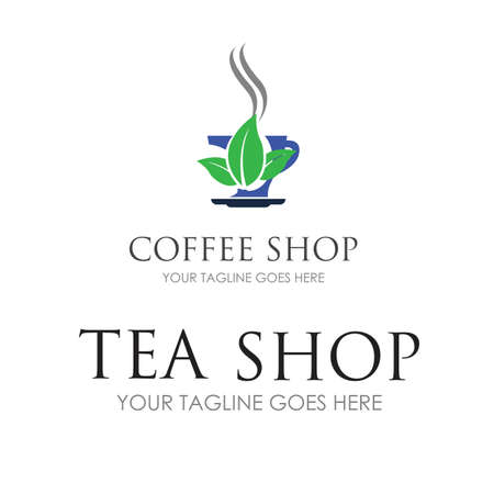 tea shop logo symbol vector illustration design templateのイラスト素材