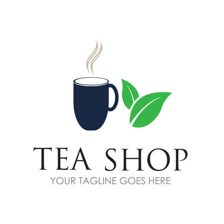 tea shop logo symbol vector illustration design templateのイラスト素材