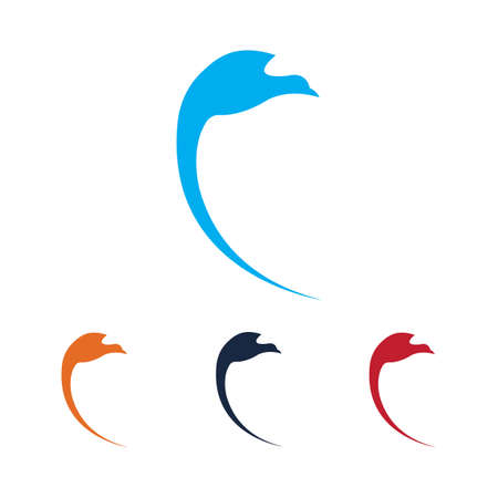 Bird Dove Logo Template&#xA;Bird logo template, Animal flying icon design vectorのイラスト素材