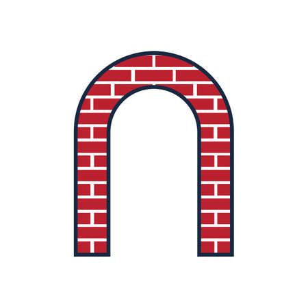 Brick Building logo design vector, Brickwork simple modern logo template, Emblem, Design Concept, Creative Symbol, Iconのイラスト素材