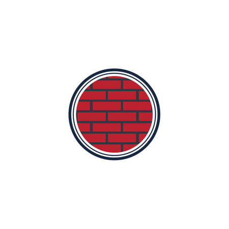 Brick Building logo design vector, Brickwork simple modern logo template, Emblem, Design Concept, Creative Symbol, Iconのイラスト素材