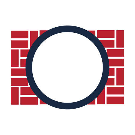 Brick Building logo design vector, Brickwork simple modern logo template, Emblem, Design Concept, Creative Symbol, Iconのイラスト素材