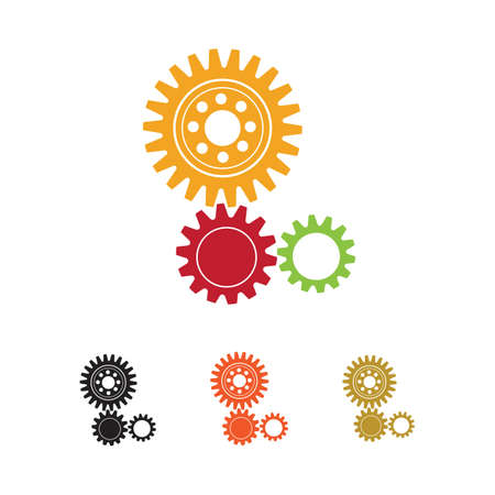 Gear Logo Template vector icon illustration designのイラスト素材
