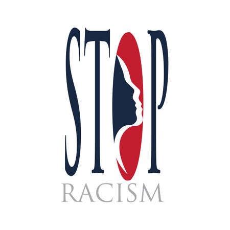 vector illustration anti racism logo design template,stop racism.のイラスト素材