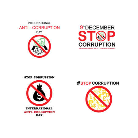 Stop Corruption and International Anti-Corruption Dayのイラスト素材