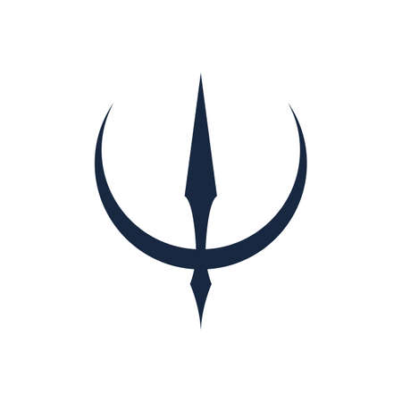 Trident Logo Template vector icon illustration designのイラスト素材